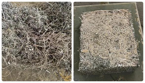 Stainless steel swarf